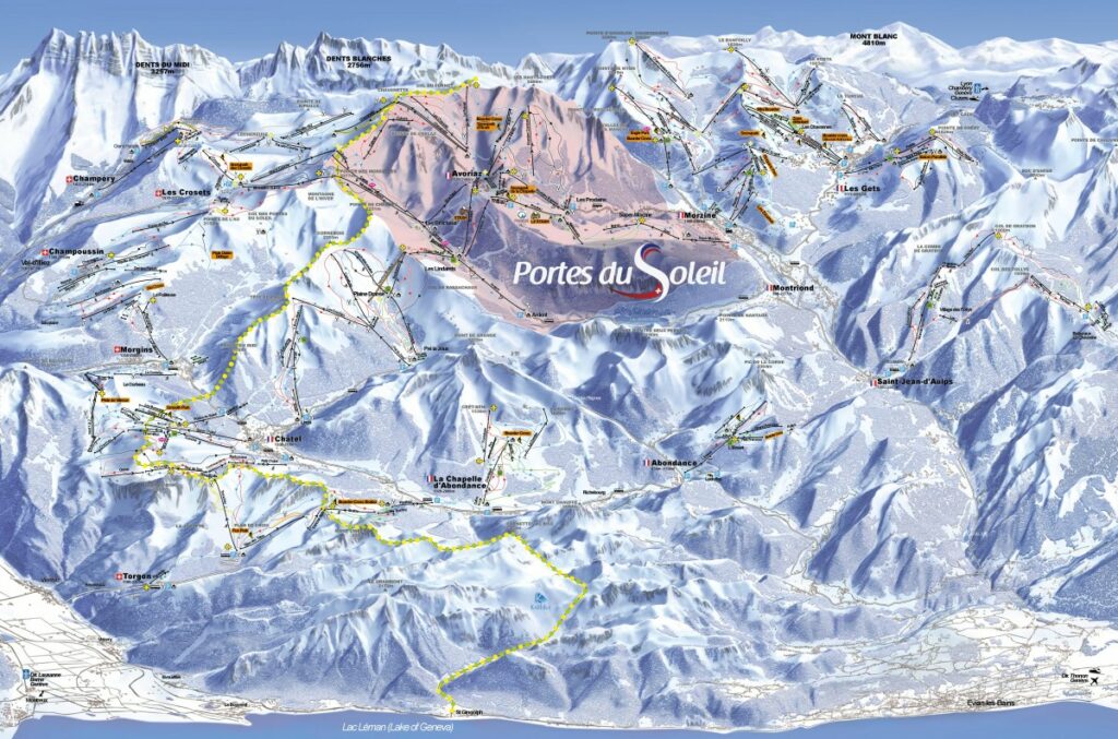 Plan Domaine des Portes du Soleil